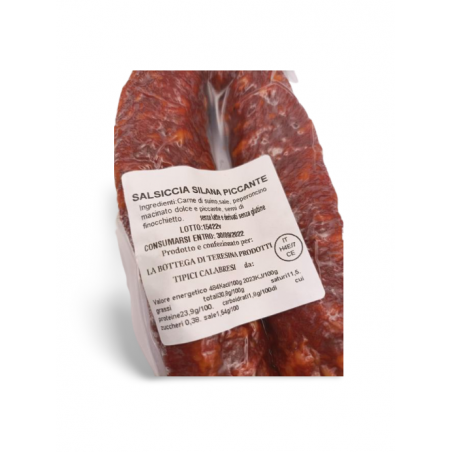 Salami: Longobucco Silana dried Sausage from natural ingredients (spicy or sweet) - 2