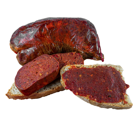 Salami: Nduja di Spirlinga, salame spalmabile speziato piccante da 500gr - 1