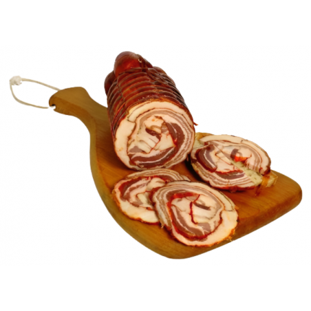 Salami: Schweine-Speck im Brötchen, in der Mitte gepfeffert, gewürzt und vakuumverpackt ca. 3kg - 1