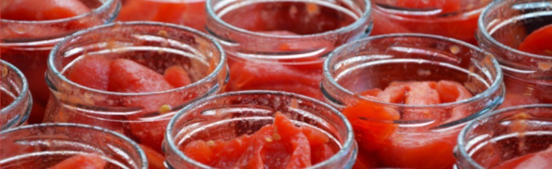 Organic tomatoes, harvested and processed by hand.